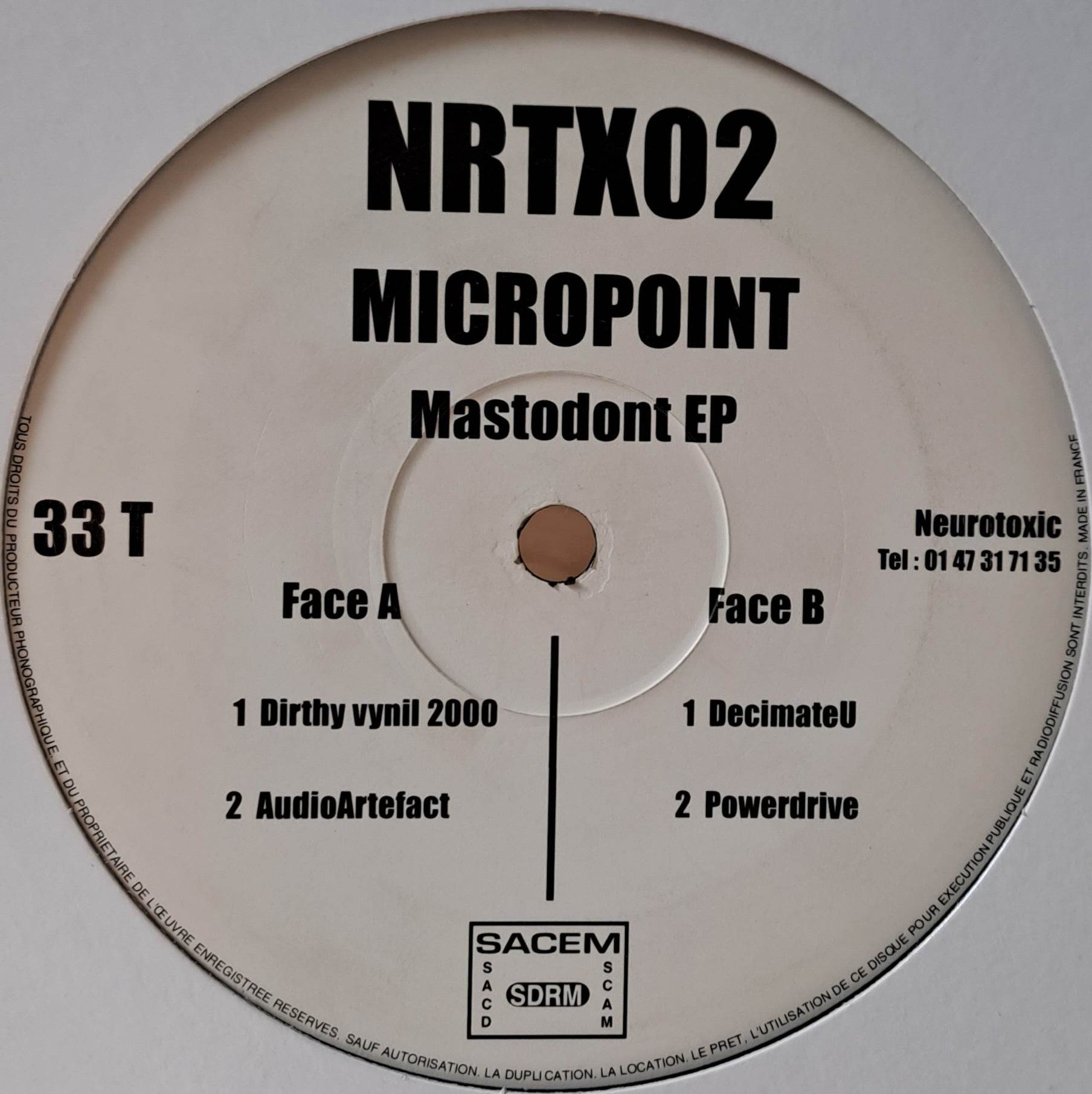 2) Neurotoxic 02 - vinyle hardcore