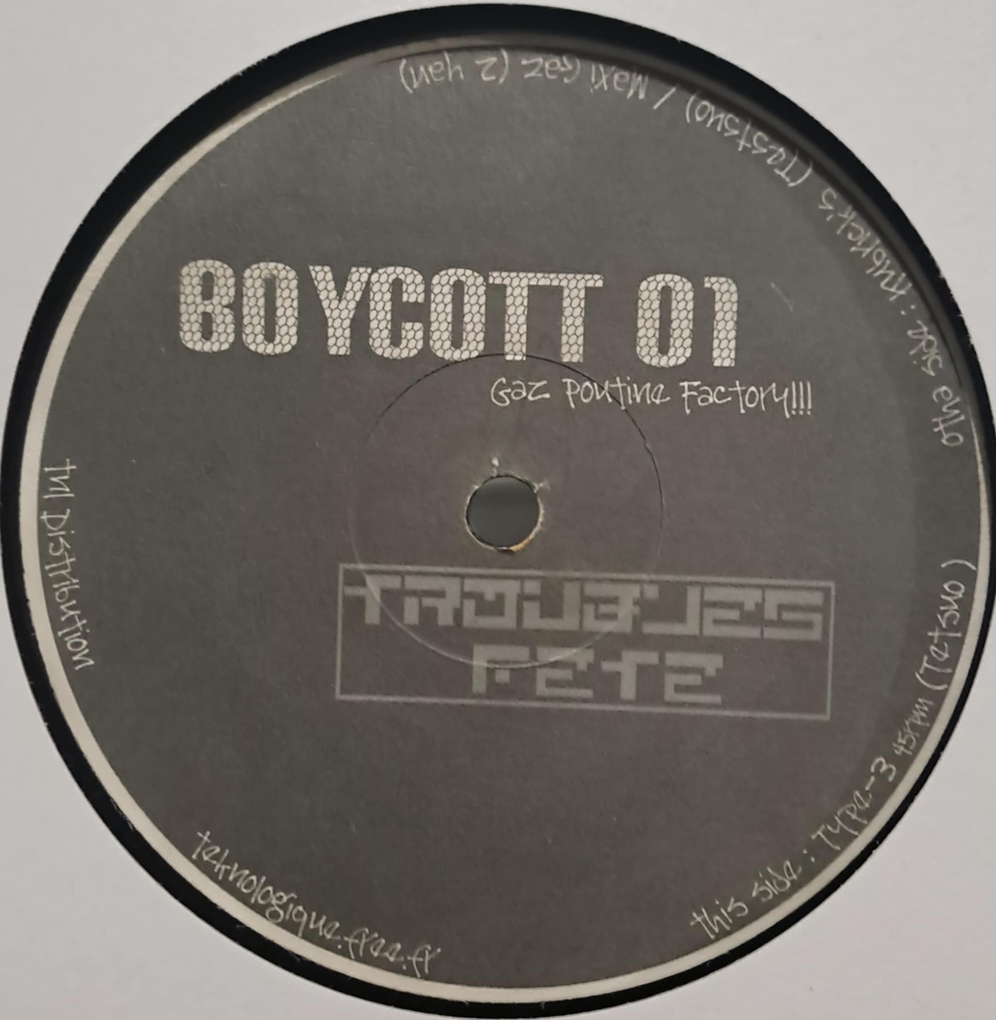 Boycott 001 - vinyle freetekno