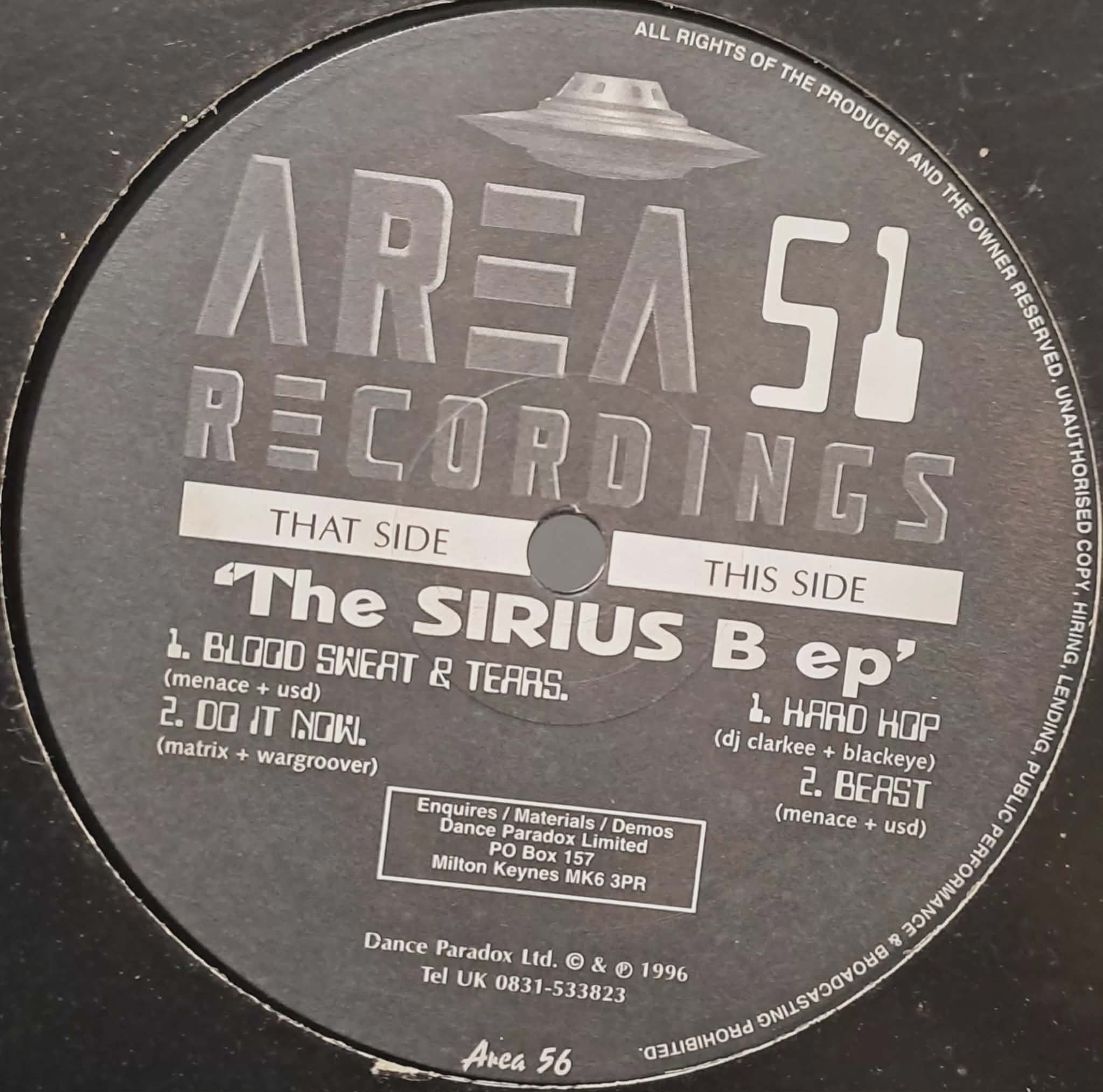Area 51 Recordings 56 - vinyle gabber