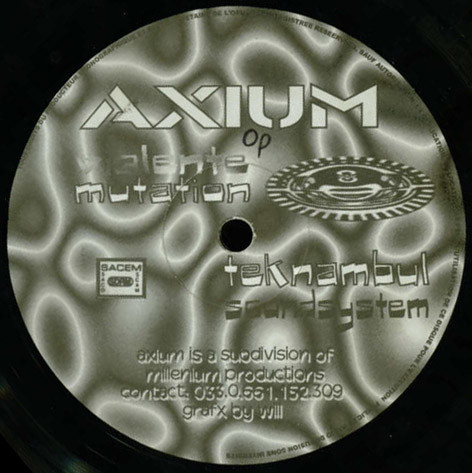 Axium 001 - vinyle freetekno