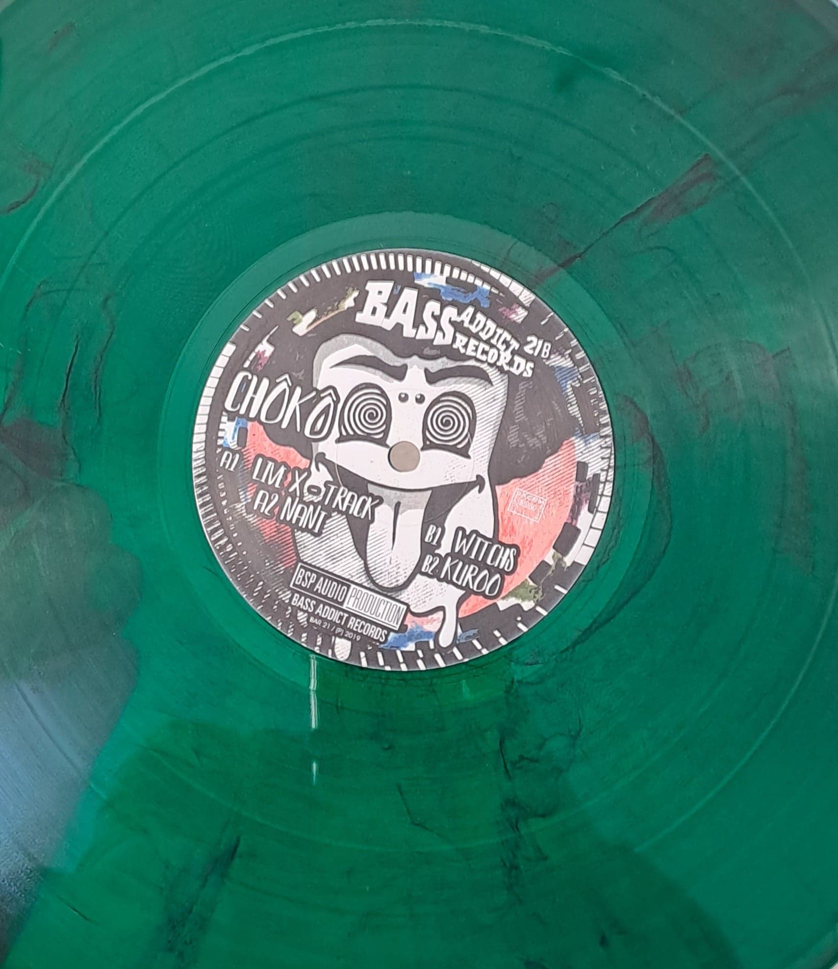 Bass Addict 21 (Vert Transparent) - vinyle acidcore