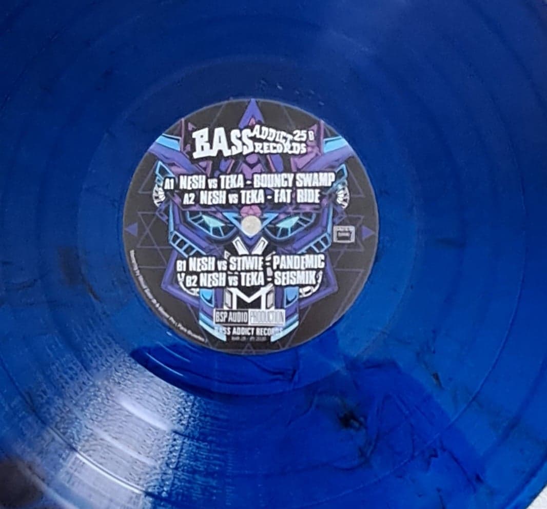 Bass Addict 25 (Bleu transparent) - vinyle acid