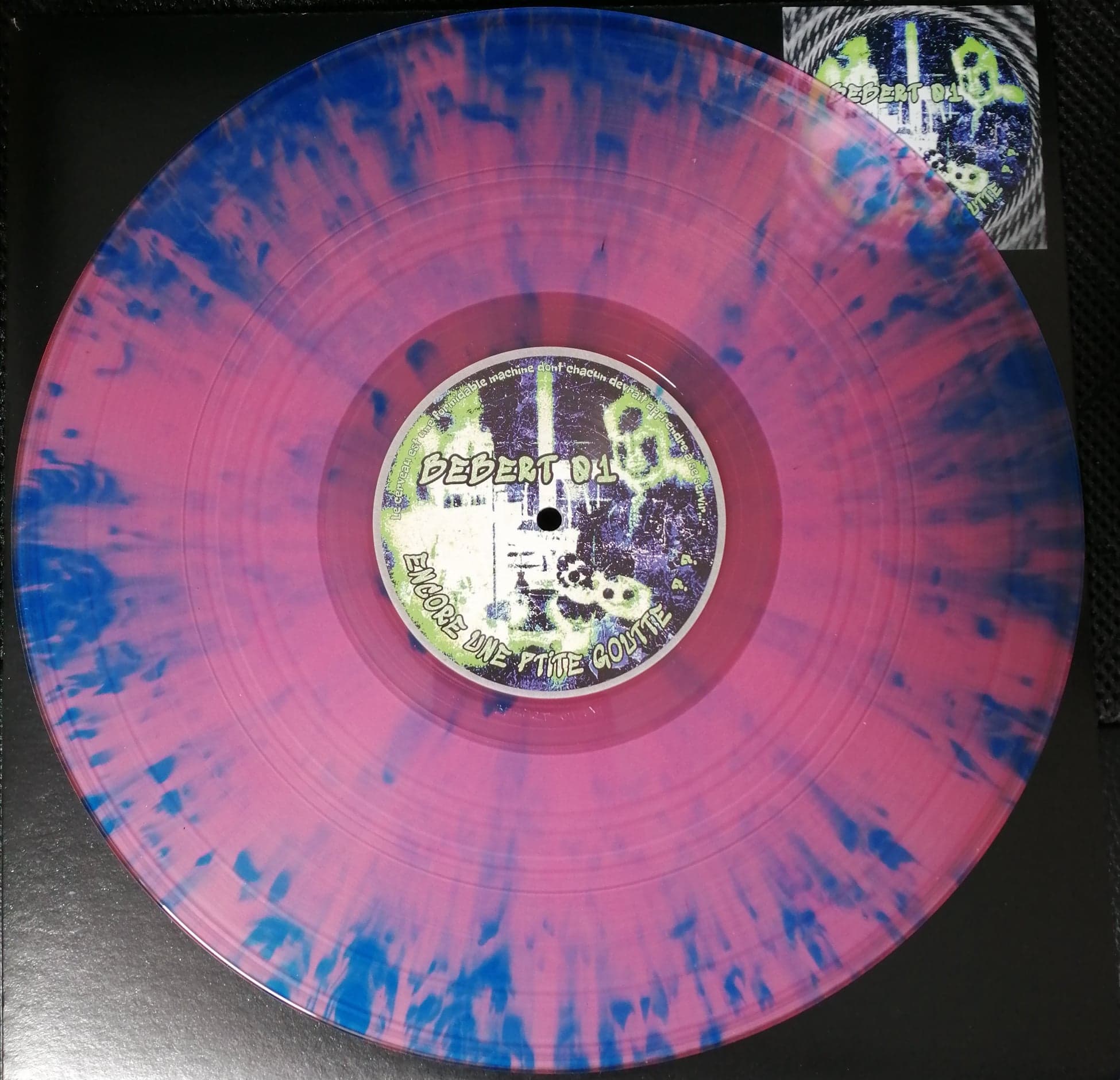 Bebert 01 Rose & Bleu Splatter - vinyle tribecore