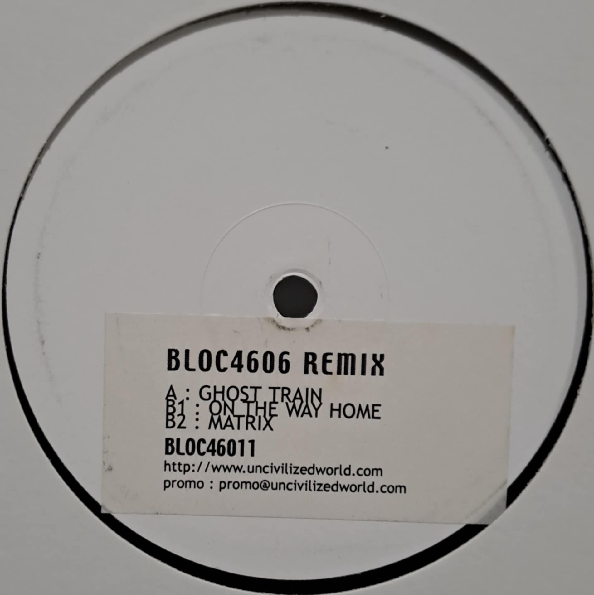 Bloc 46 11 (white label) - vinyle hardcore