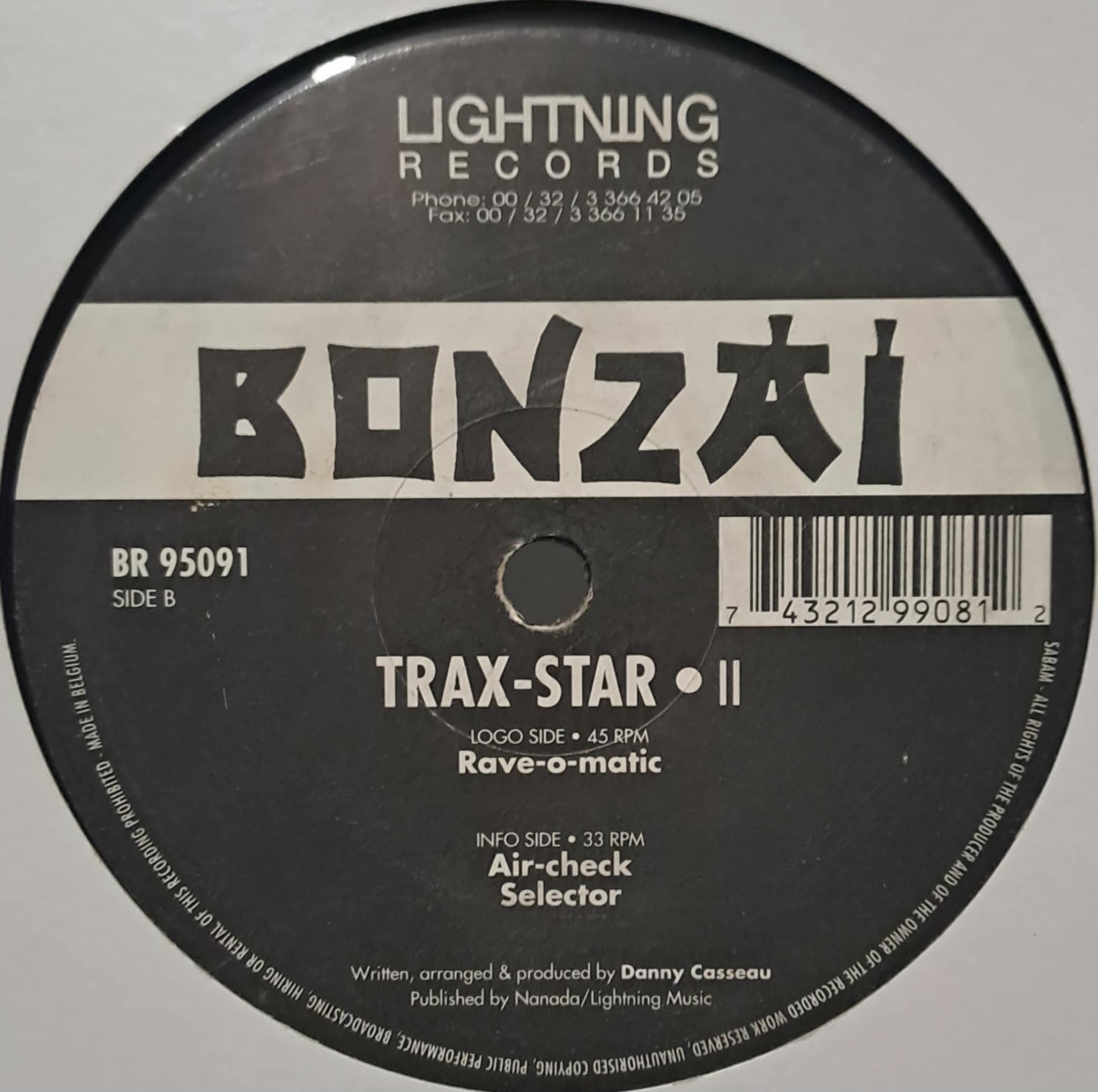 Bonzai 95091 - vinyle techno