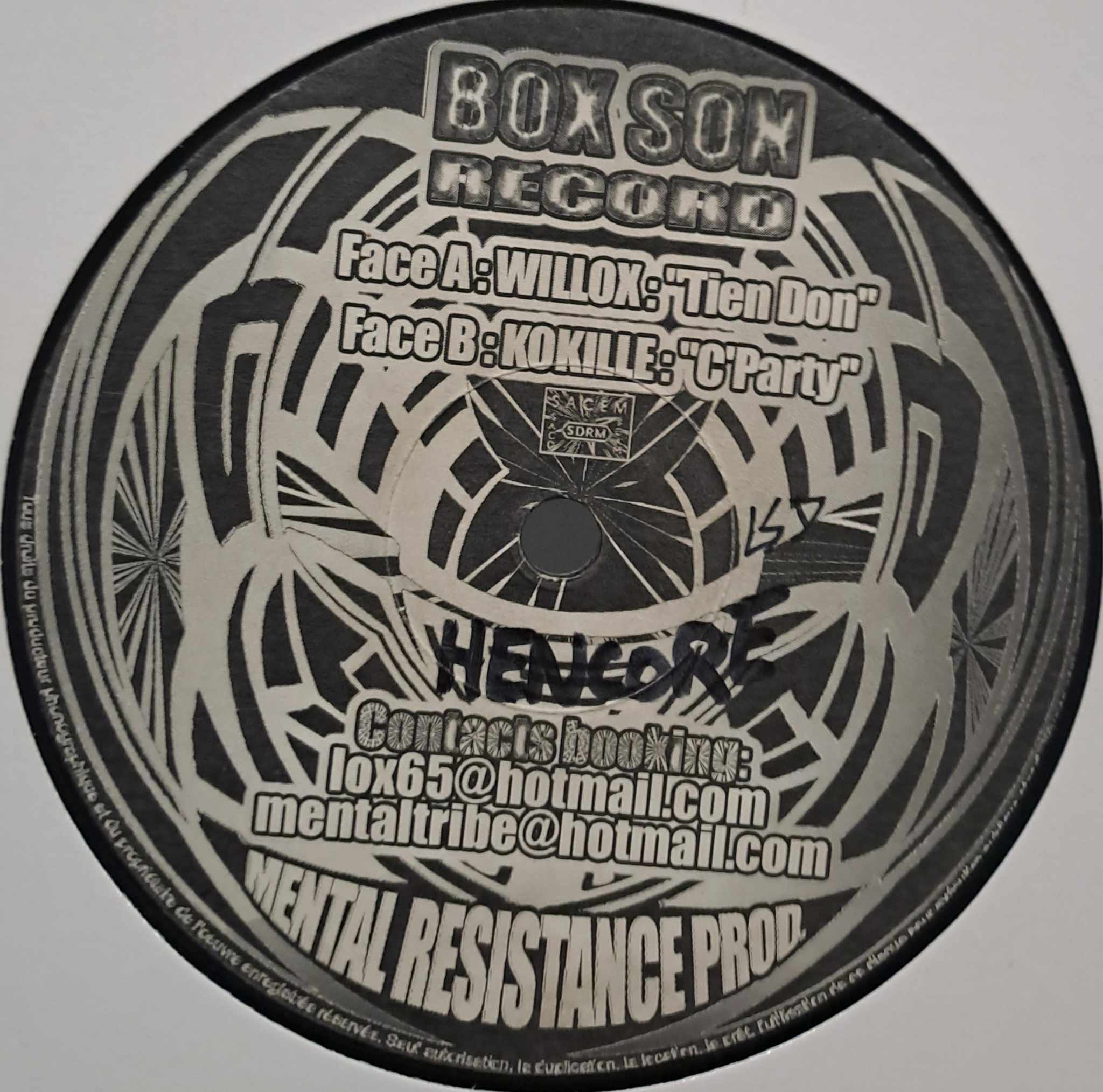 Box Son Record 01 - vinyle freetekno