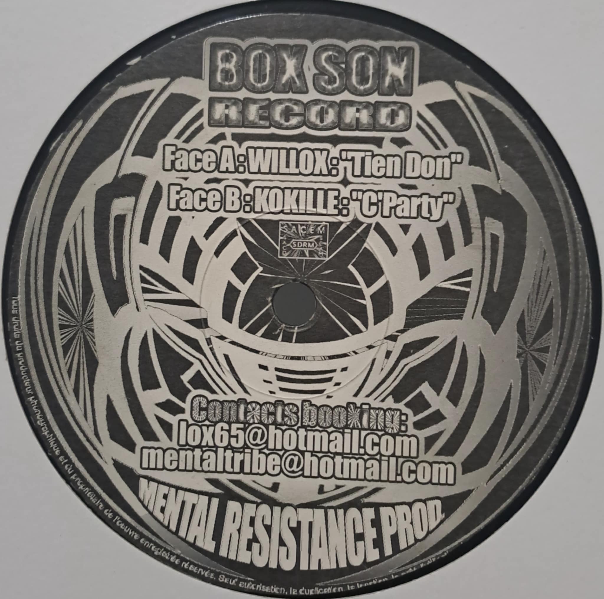 Box Son Record 01 - vinyle freetekno