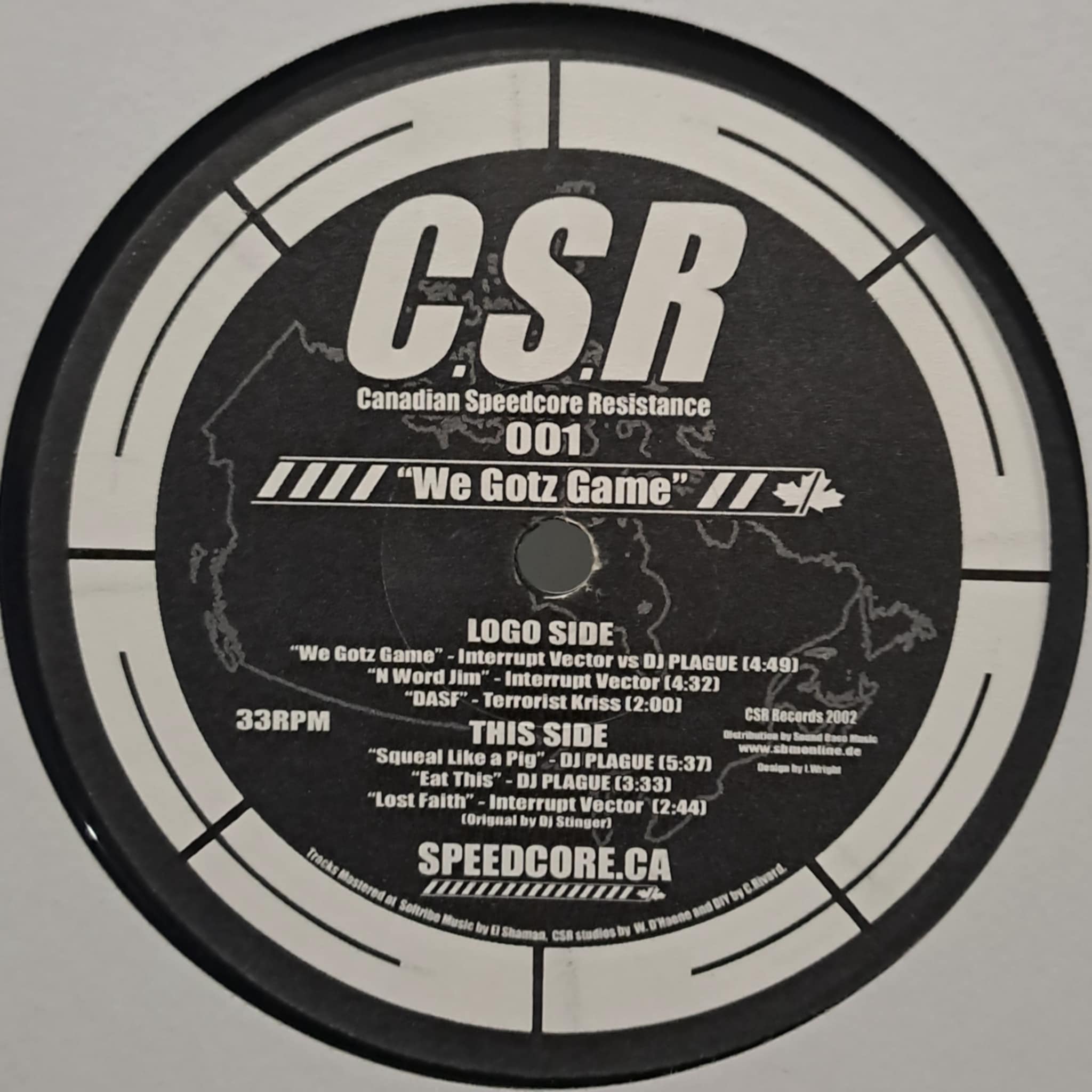 Canadian Speedcore Resistance 01 - vinyle hardcore