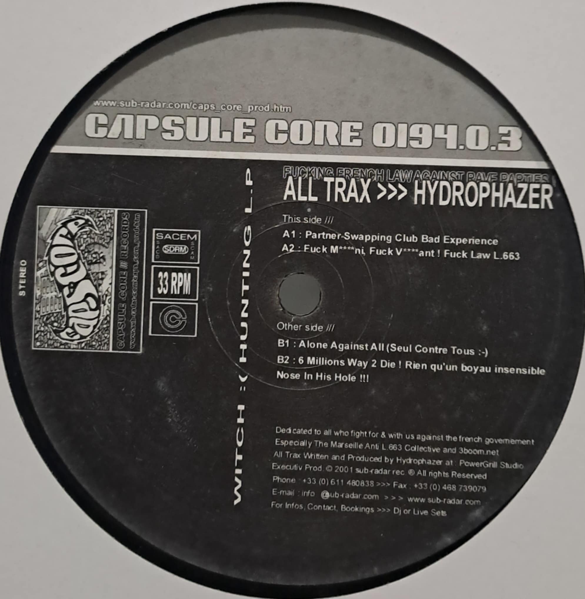 Capsule Core 03 - vinyle hardcore