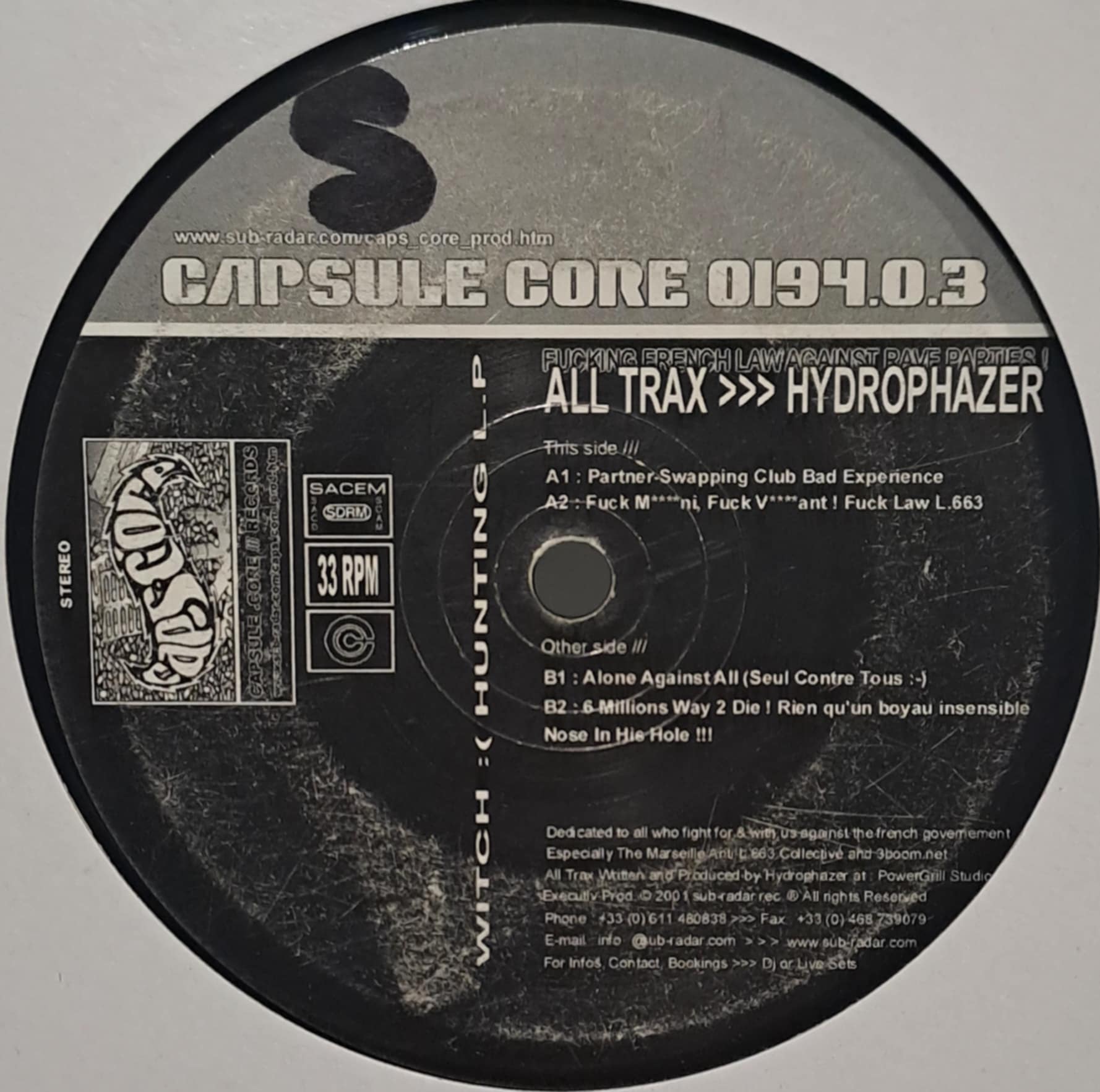 Capsule Core 03 - vinyle hardcore