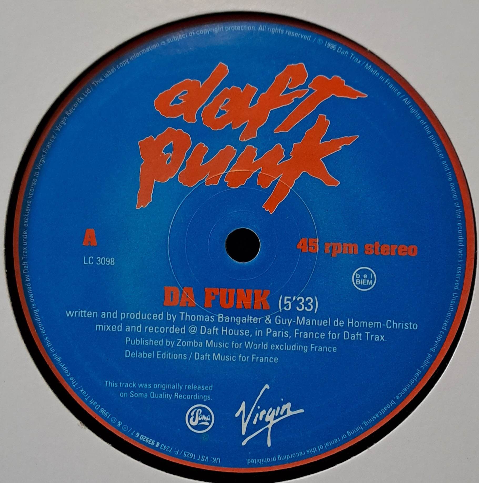 Daft Punk – Da Funk - vinyle electro