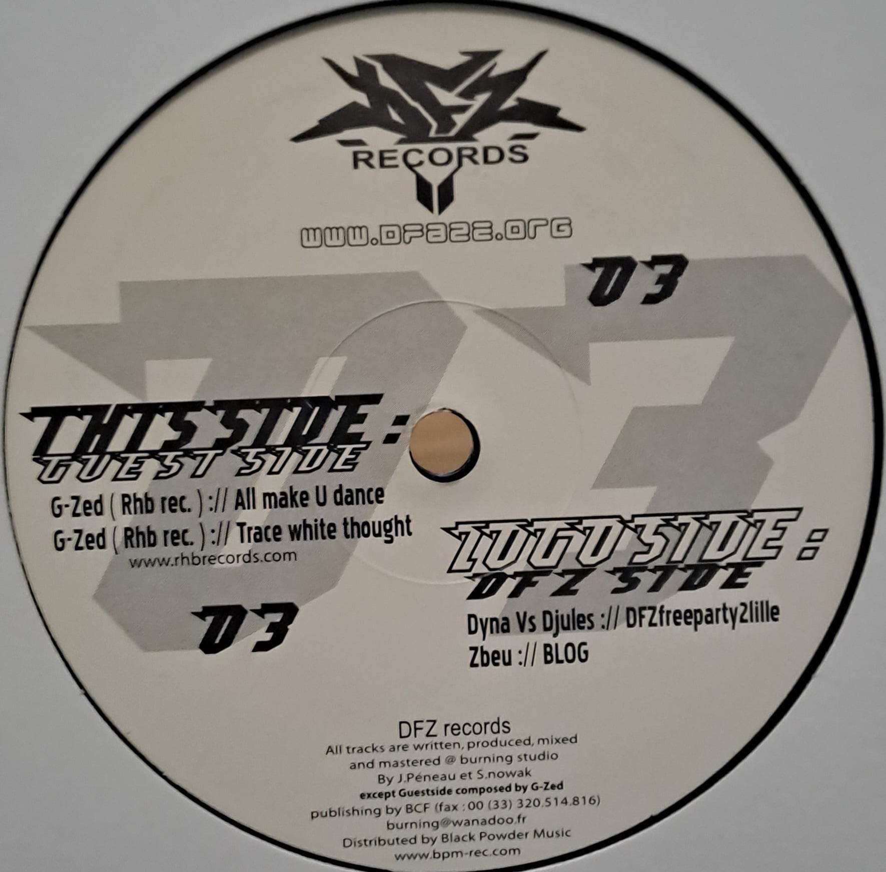 DFZ Records 03 - vinyle hardcore