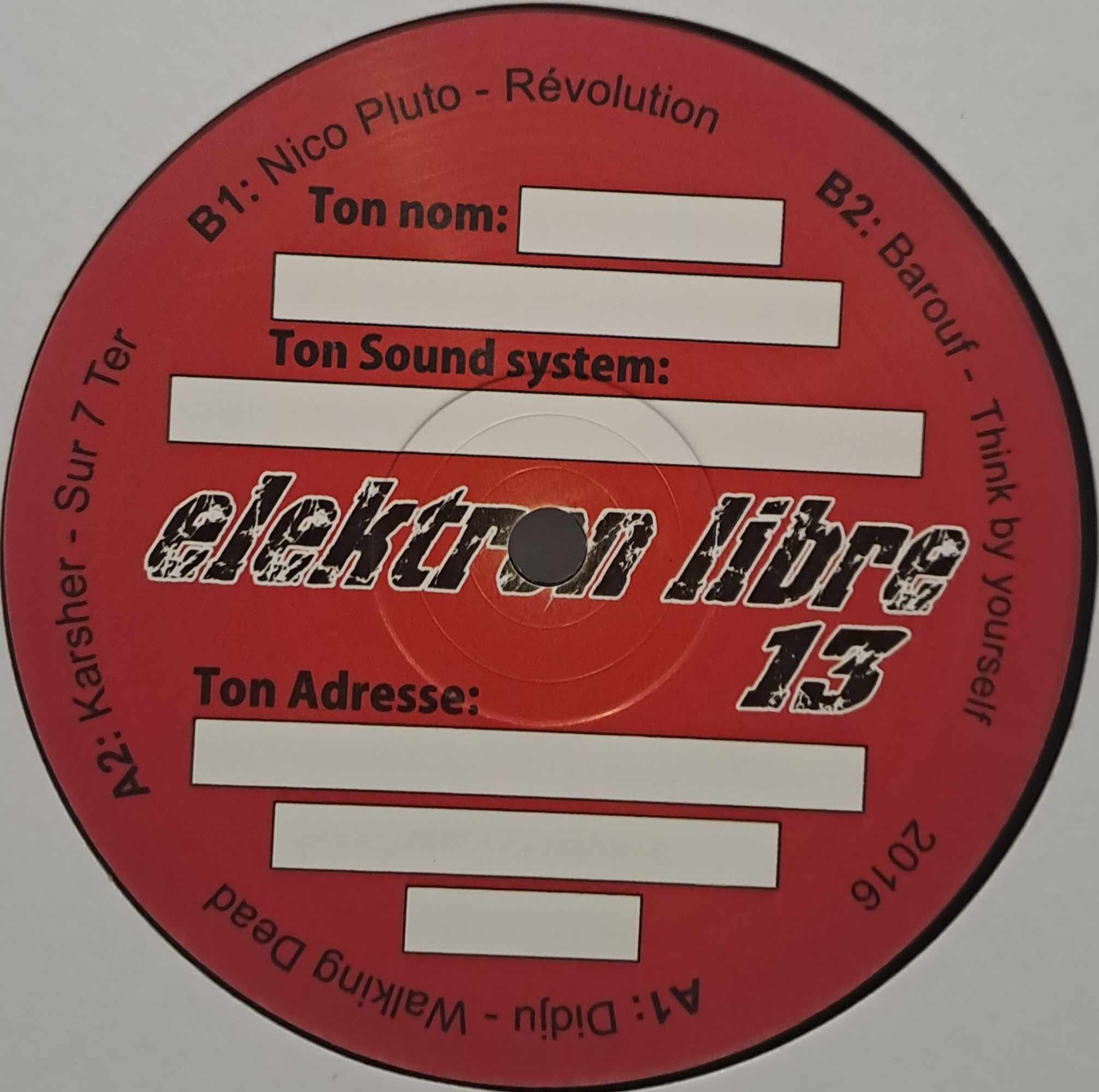 Elektron Libre 013 - vinyle techno