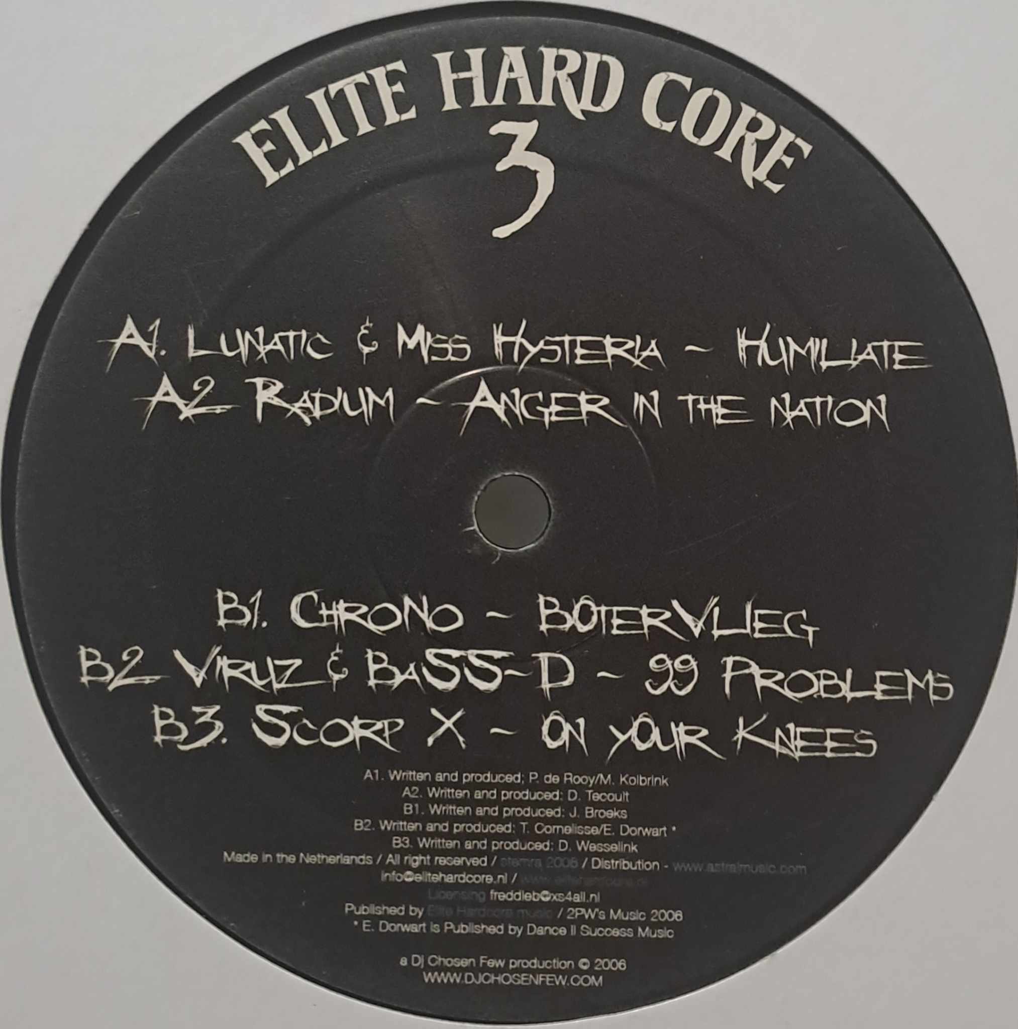 Elite Hard Core 003 - vinyle gabber
