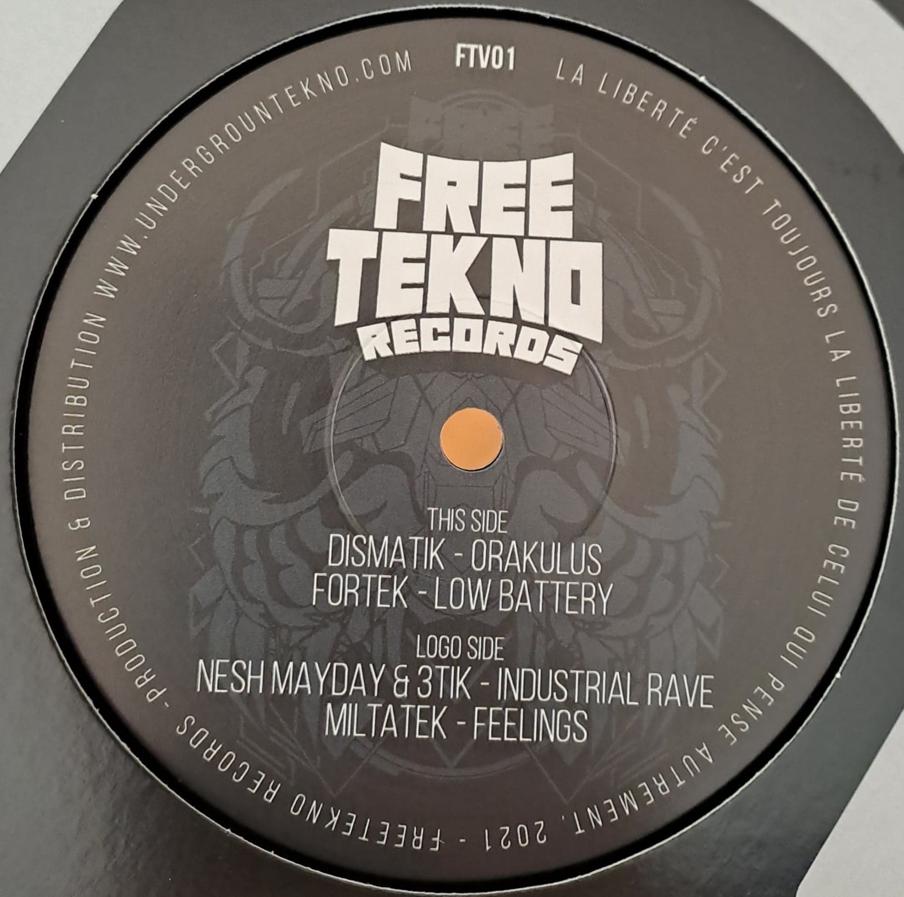 Free Tekno 01 (toute dernière copie en stock) - vinyle acid