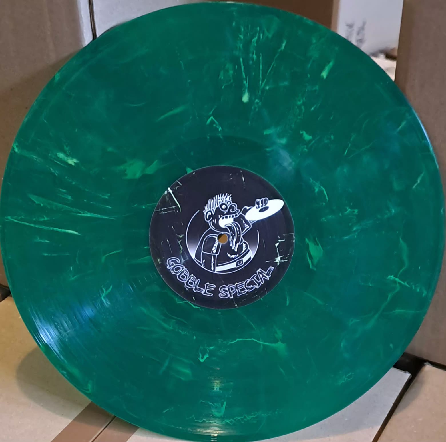Gobble SP 04 Marbled Green Yellow - vinyle gabber