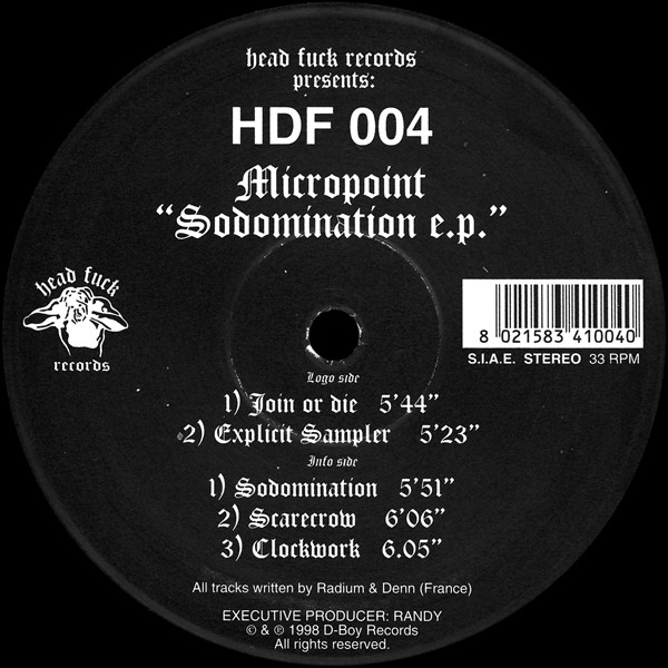 Head Fuck Records 04 - vinyle hardcore