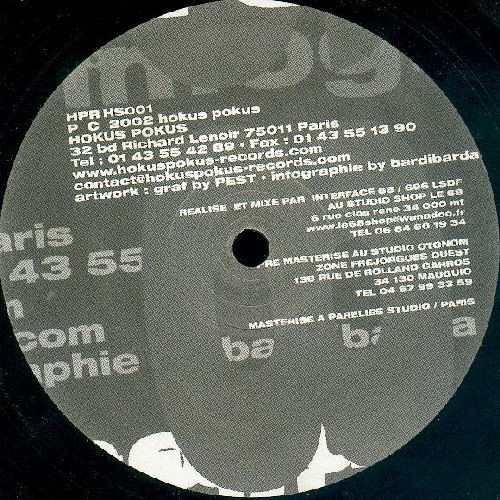 Hokus Pokus HS 001 (Double Album) - vinyle freetekno