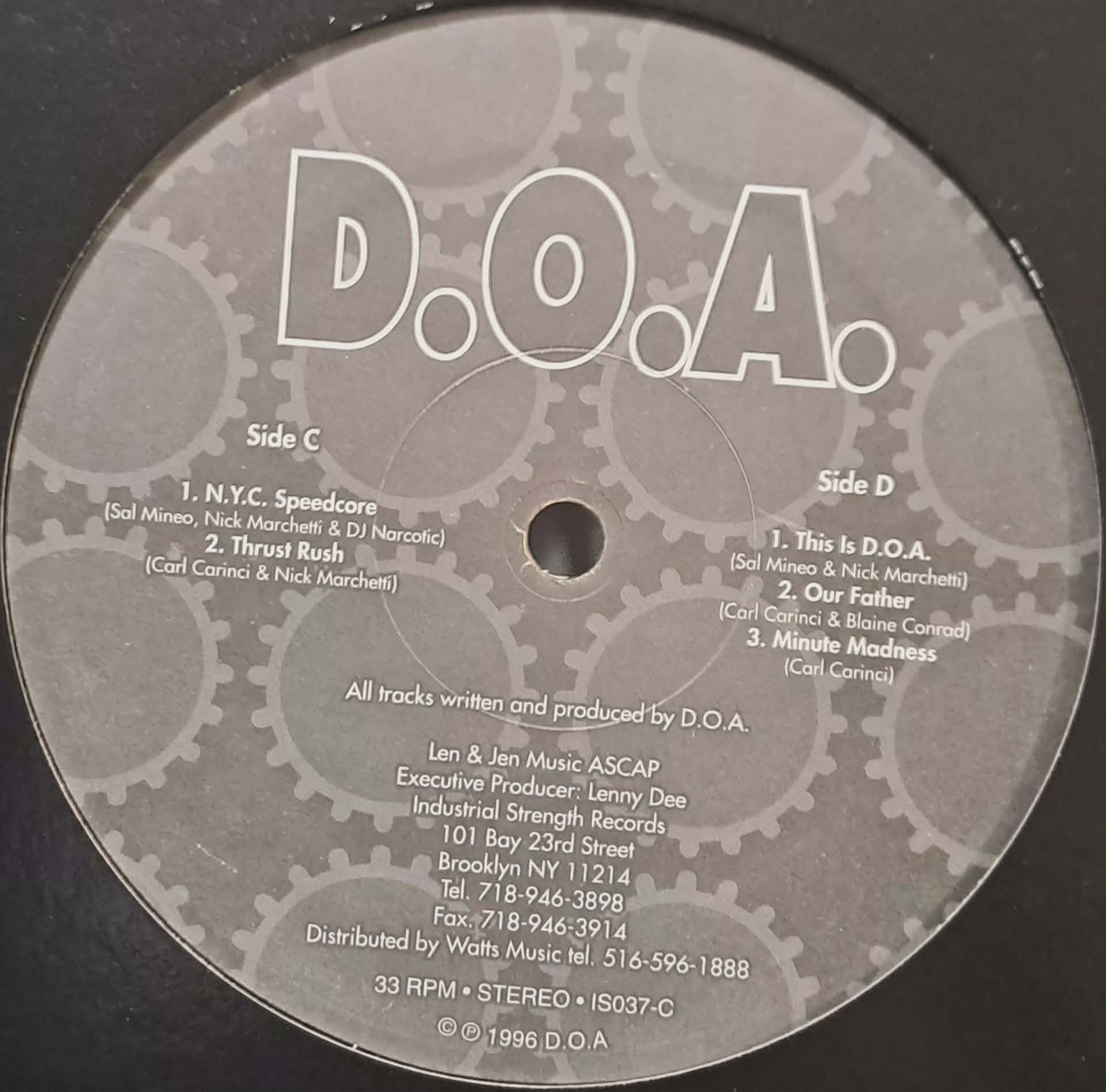 Industrial Strength Records 037 (double album) - vinyle gabber