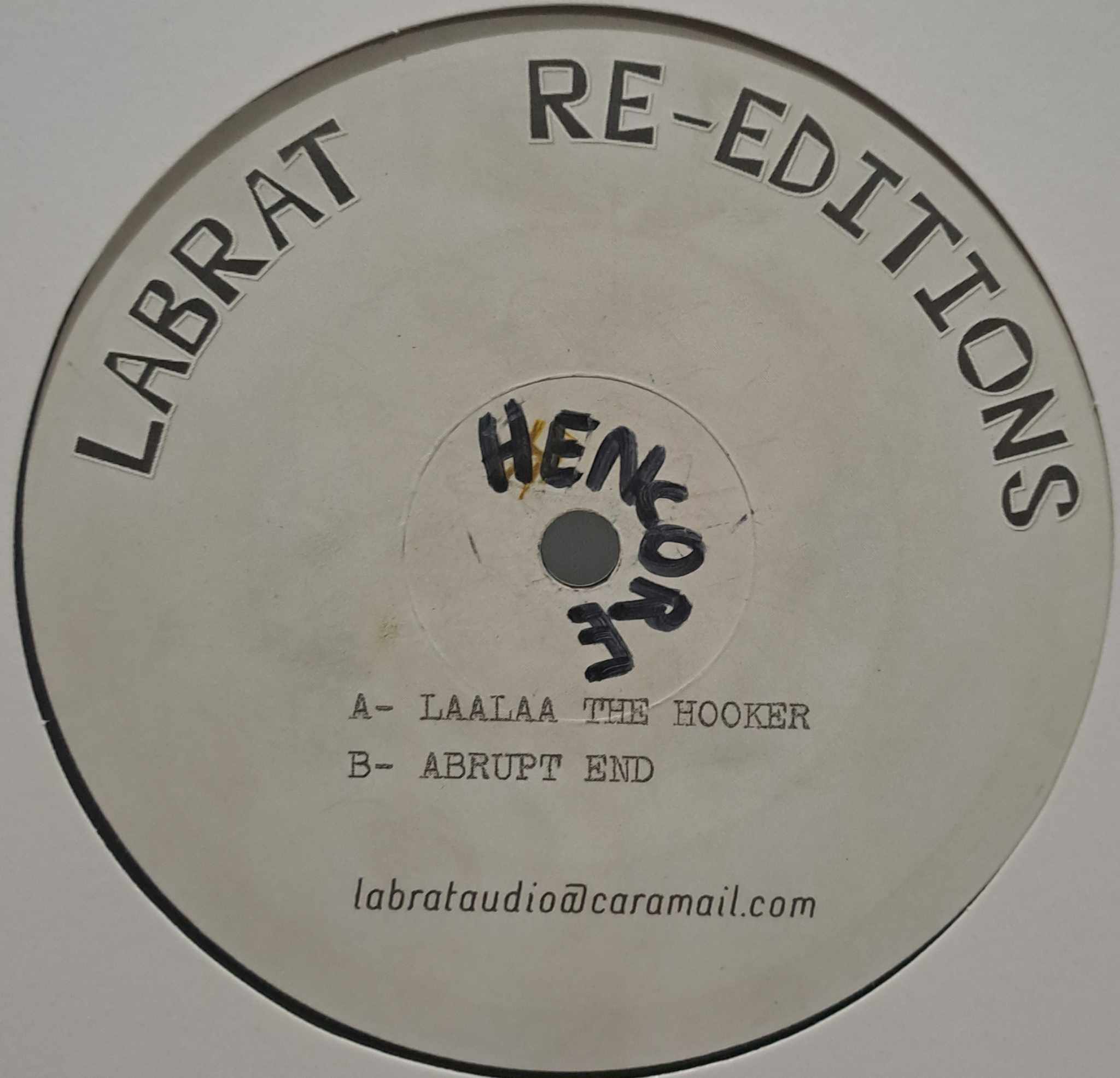 LaBrat Re-Editions 01 - vinyle freetekno