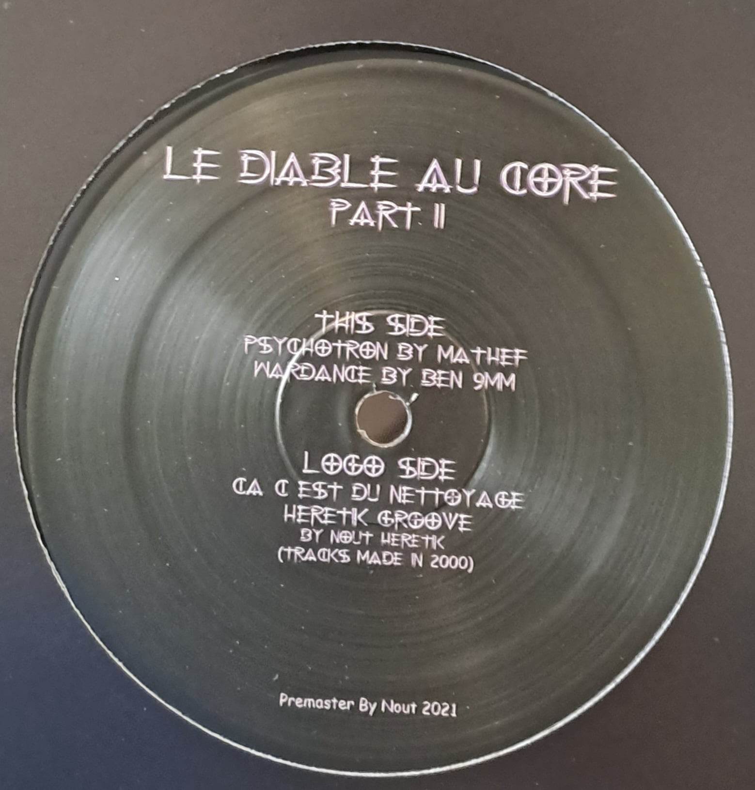 Le Diable Au Core 02 RP - vinyle freetekno