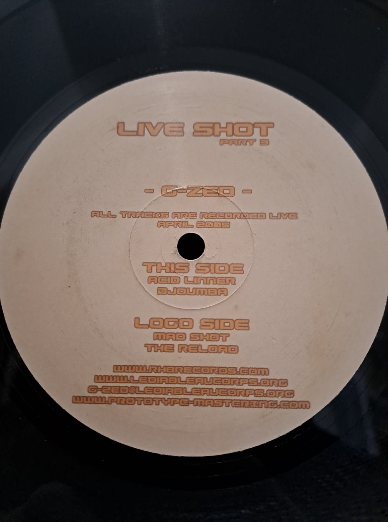 Live Shot 03 - vinyle hard techno