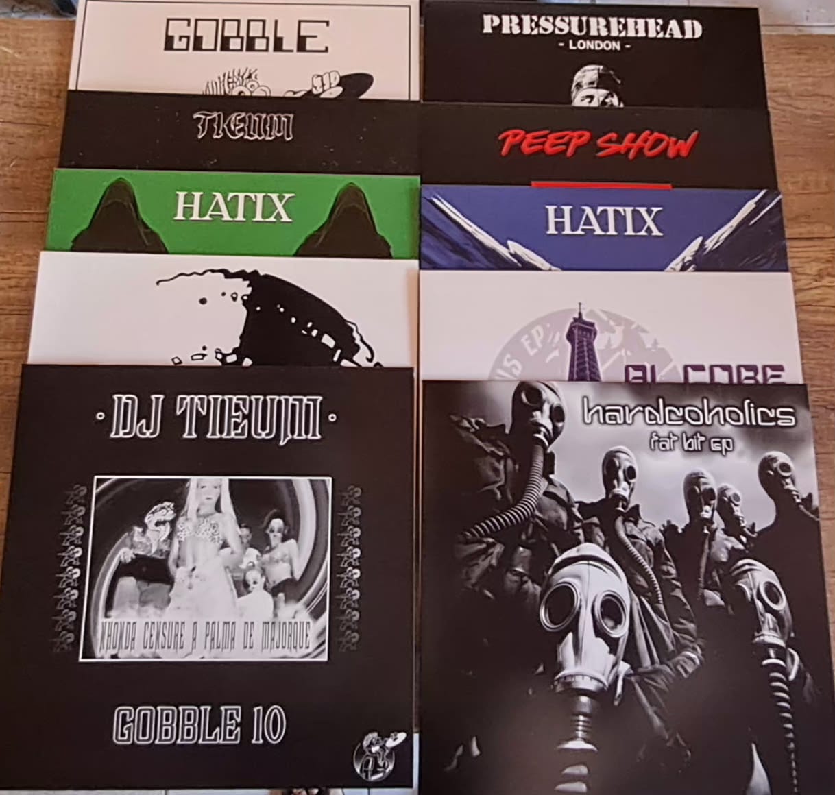 Lot de 10 vinyles du label Mazykka Reprints - (15% de remise) - vinyle gabber