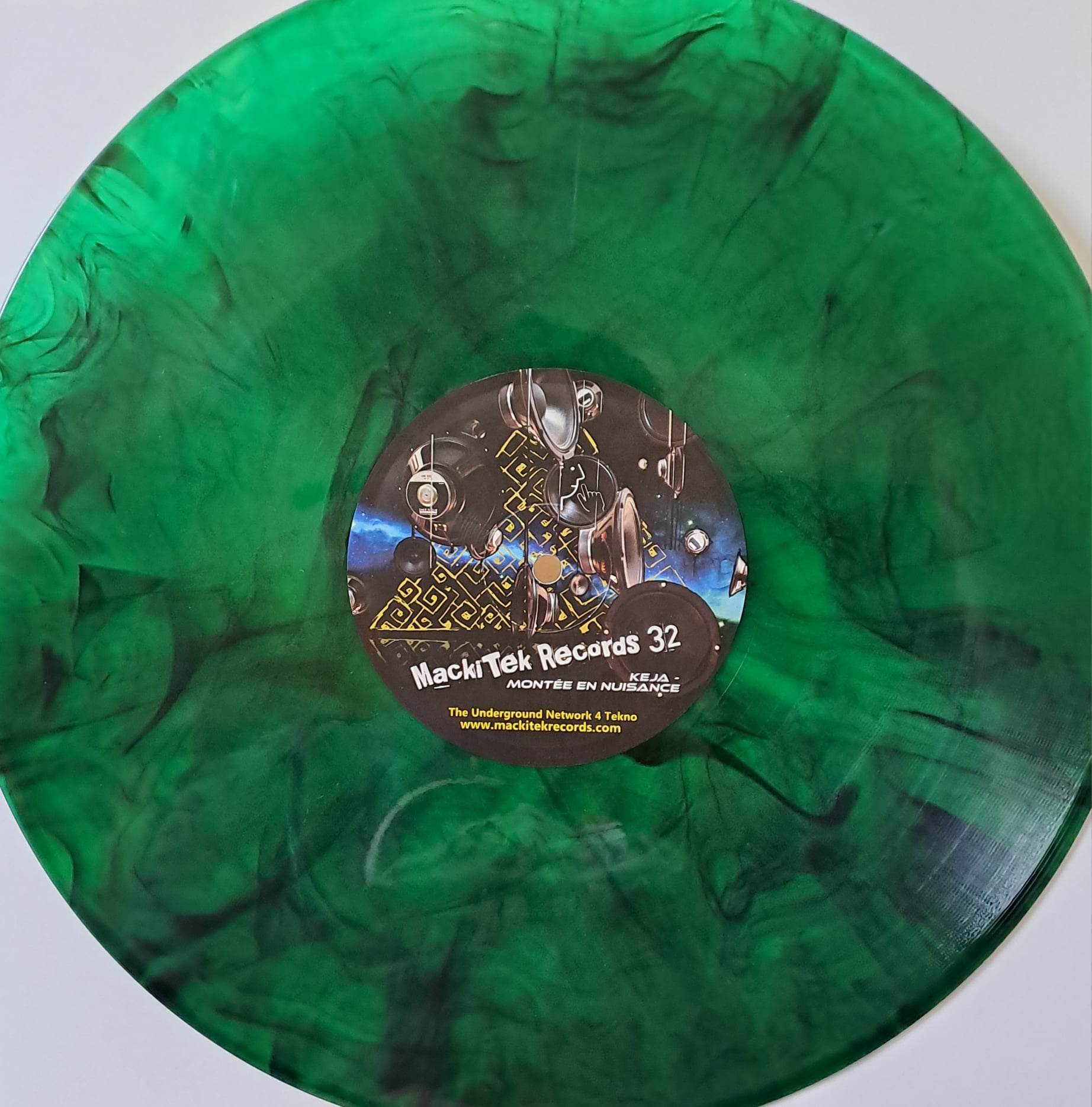 Mackitek Records 32 (Vert marbré) - vinyle tribecore