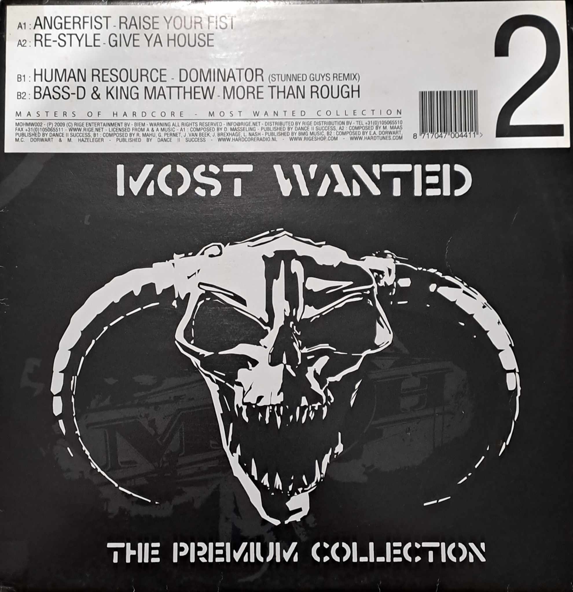 Masters Of Hardcore Most Wanted Collection 2 - vinyle gabber