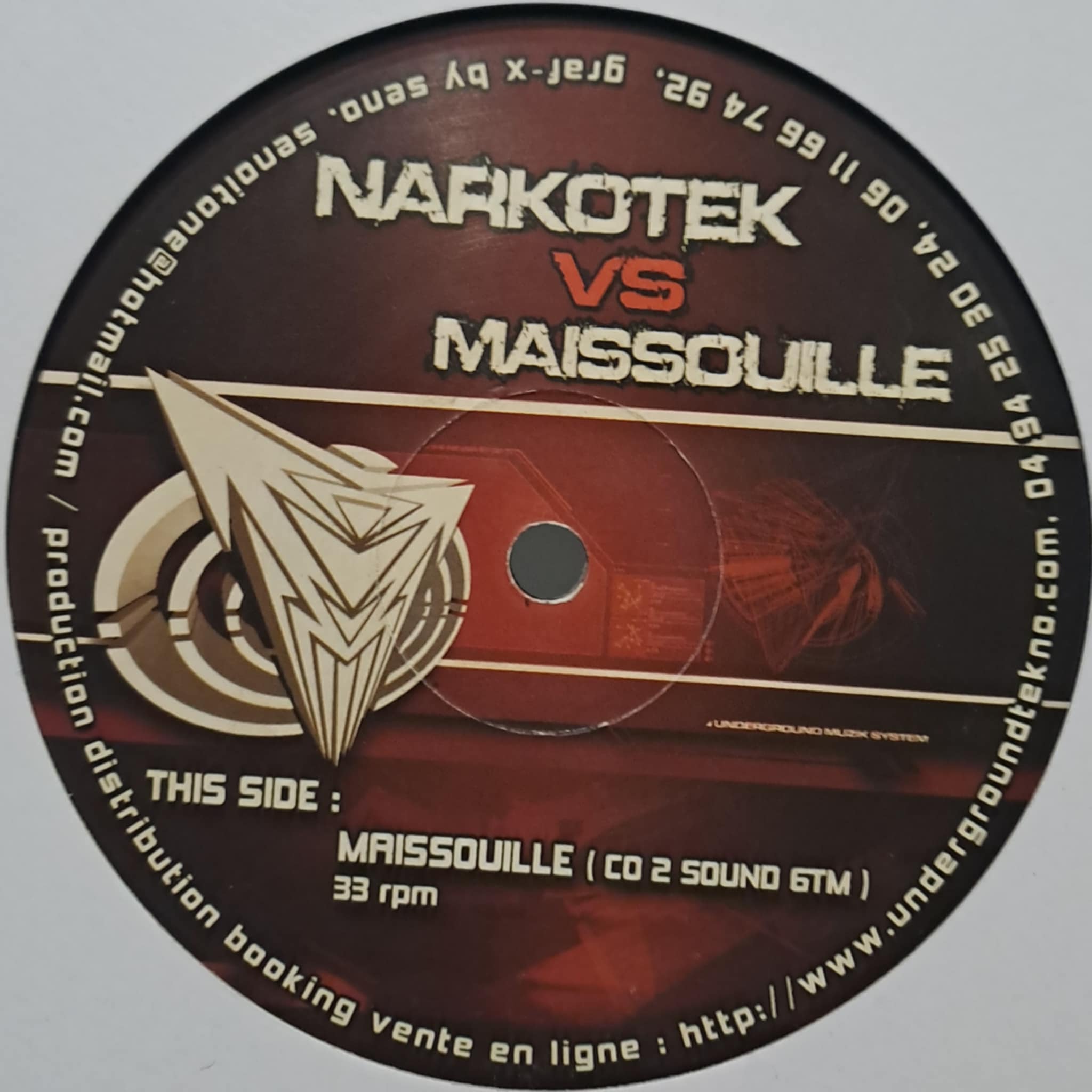 Narkotek Vs Maissouille 01 - vinyle freetekno