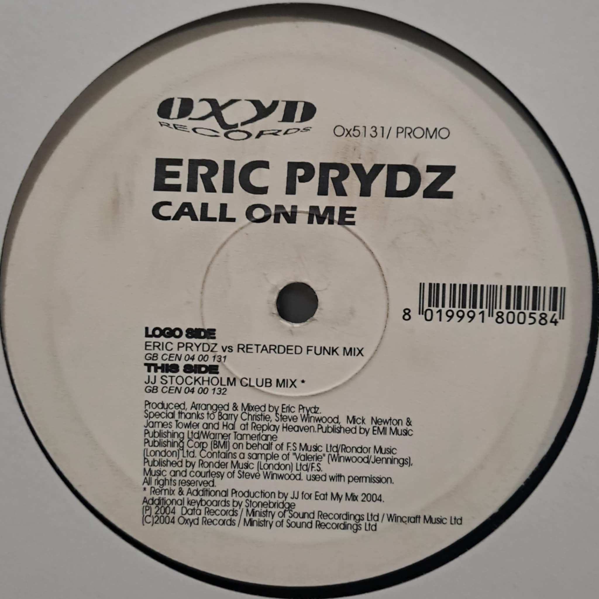 Oxyd Records 5131 - vinyle techno