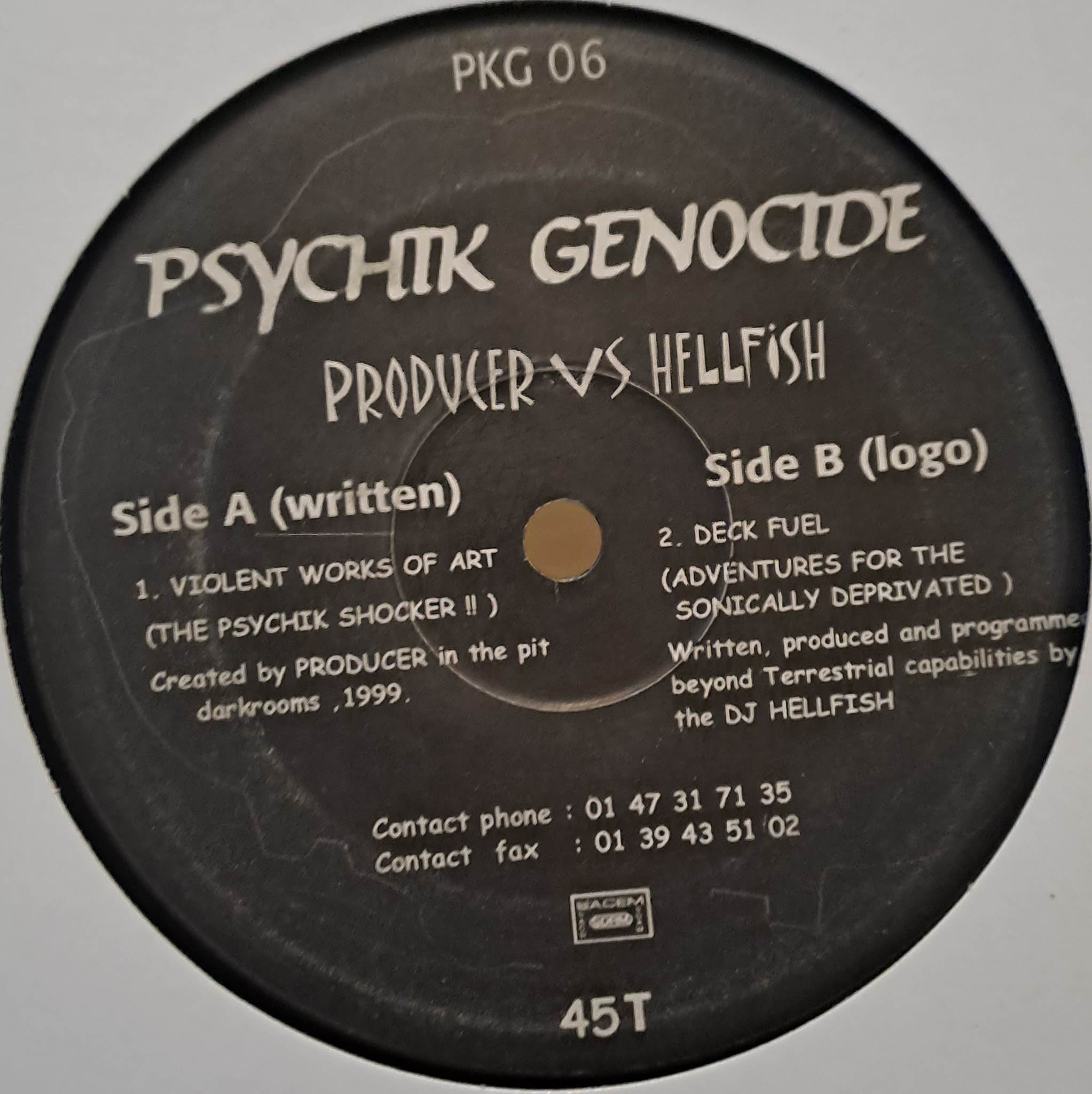 Psychik Genocide 006 - vinyle hardcore
