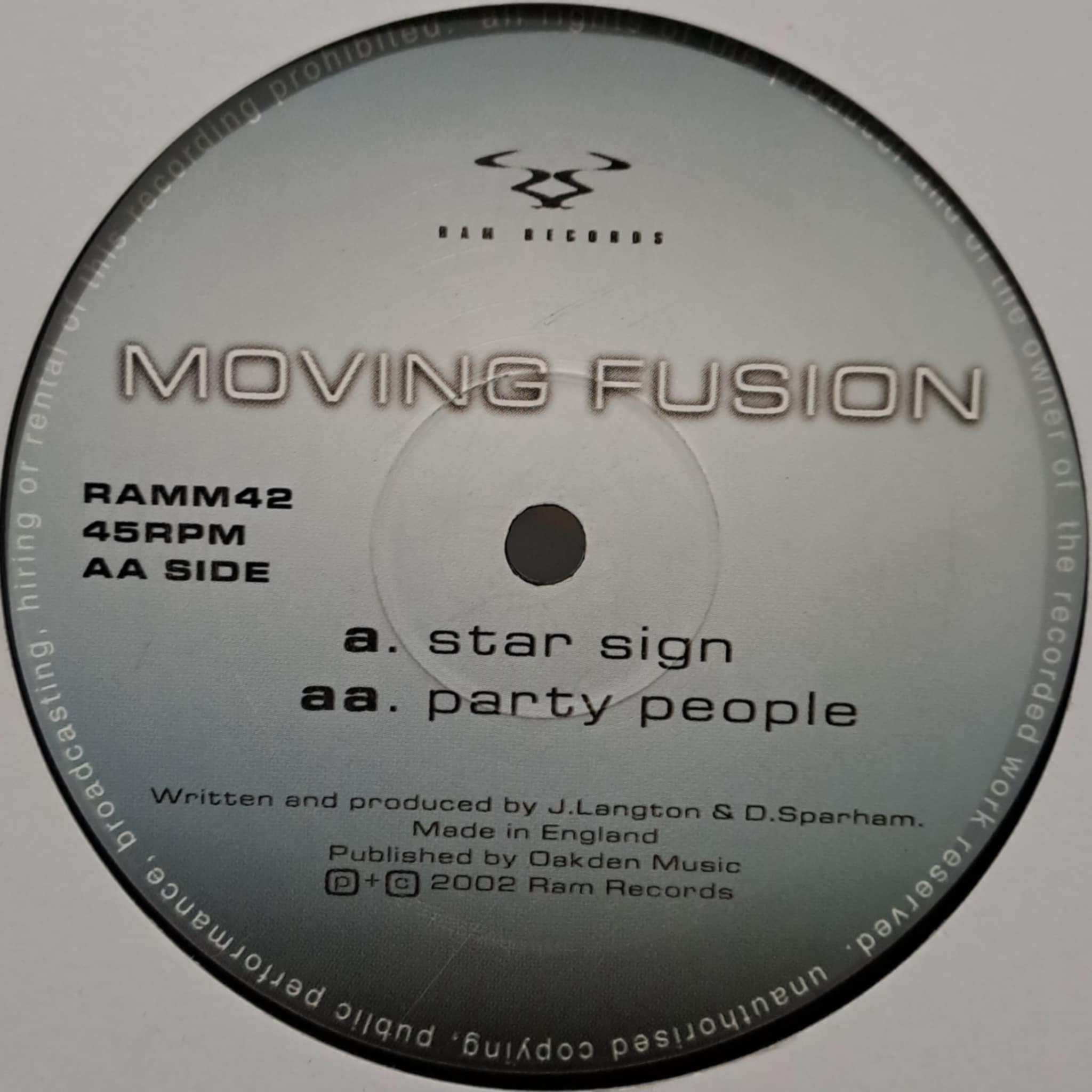 RAM Records 42 - vinyle Drum & Bass