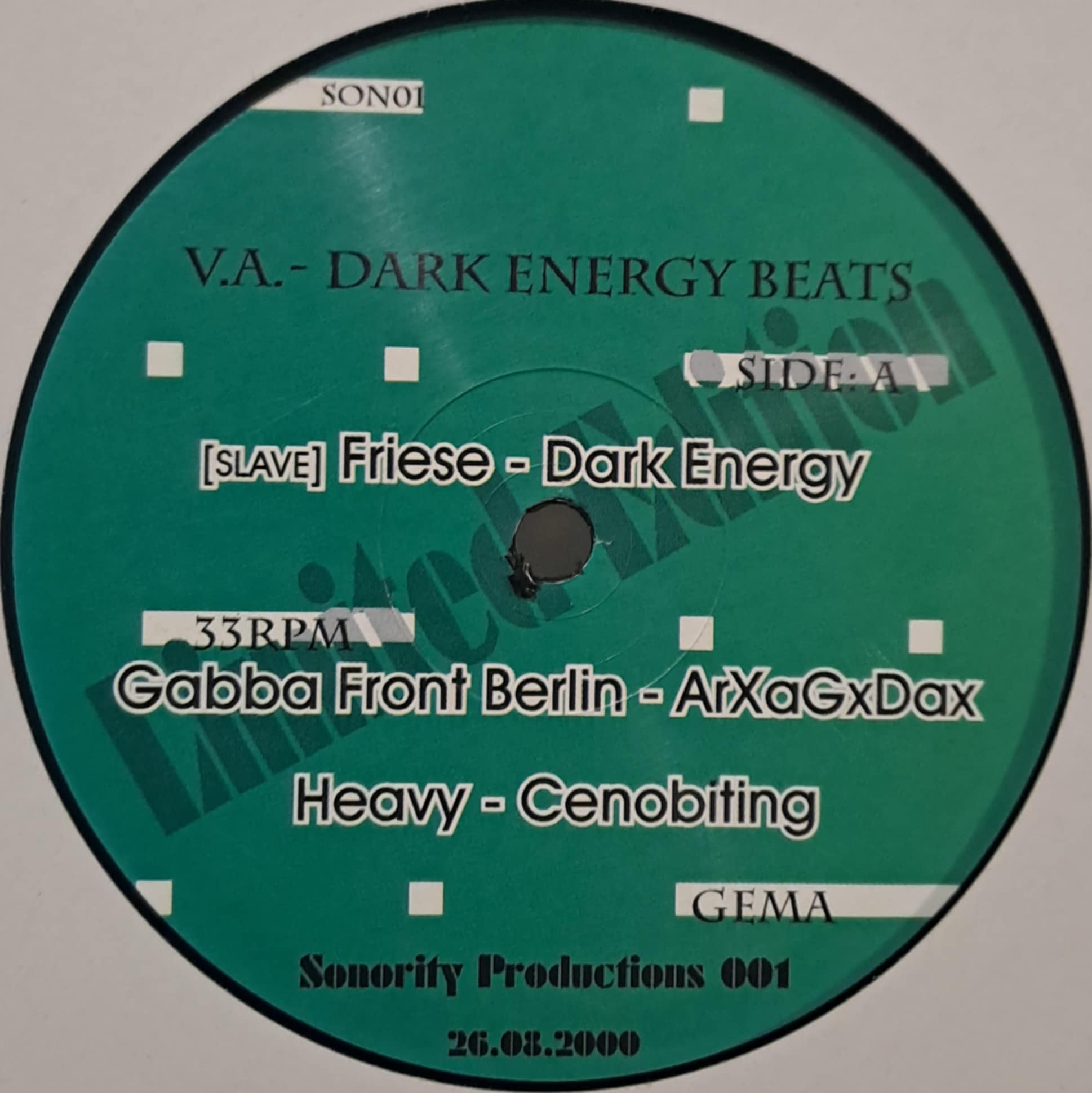 Sonority Productions 01 - vinyle gabber
