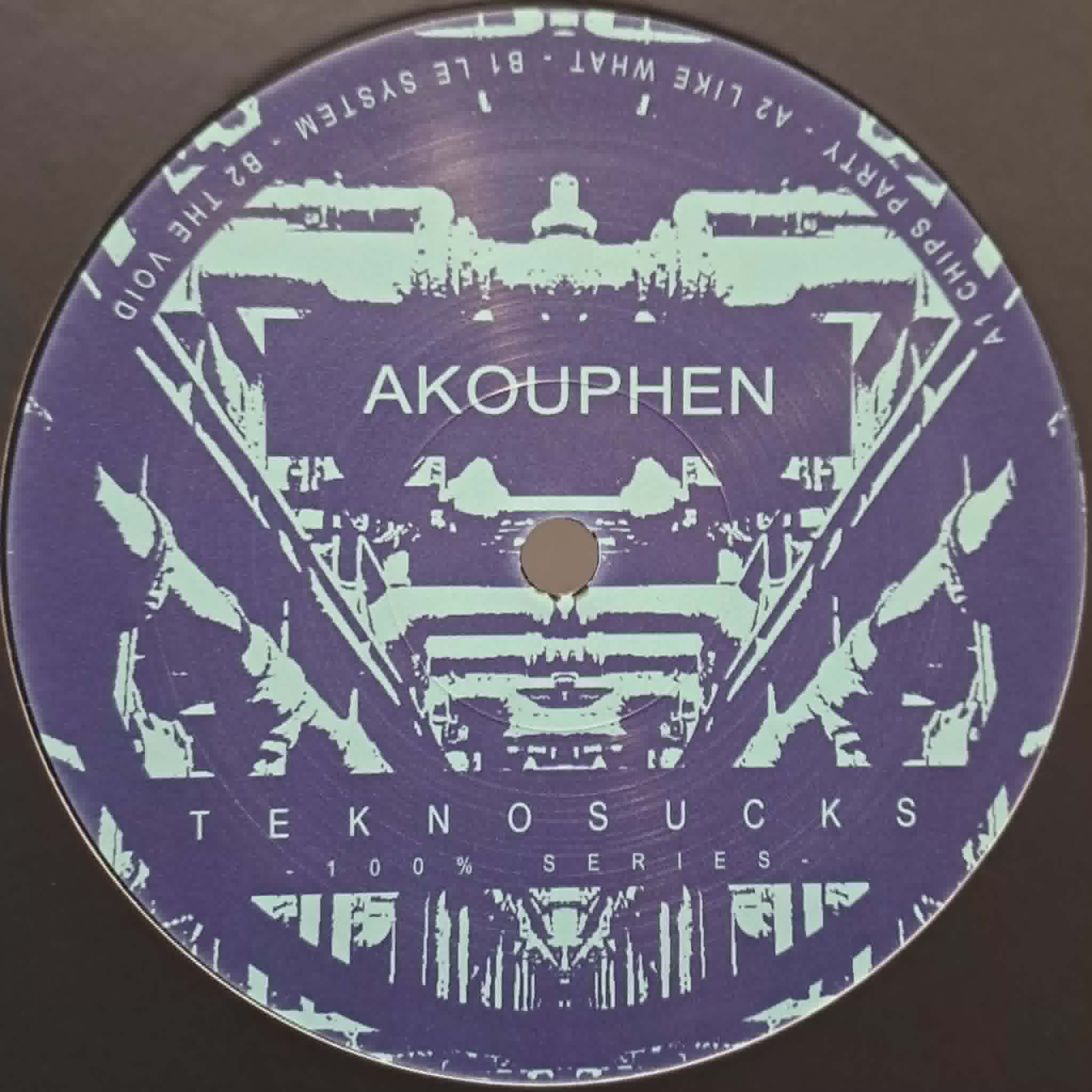Tekno Sucks Records 100% Akouphen - vinyle freetekno
